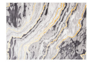 Vloerkleed Shine Grijs Goudkleur Modern 3D-Effect