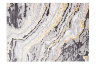Vloerkleed Shine Grijs Goudkleur Modern 3D-Effect