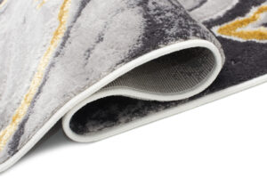 Vloerkleed Shine Grijs Goudkleur Modern 3D-Effect