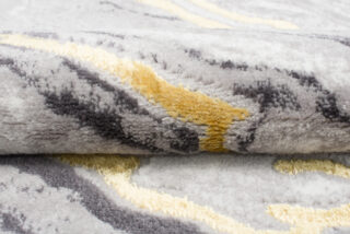 Vloerkleed Shine Grijs Goudkleur Modern 3D-Effect