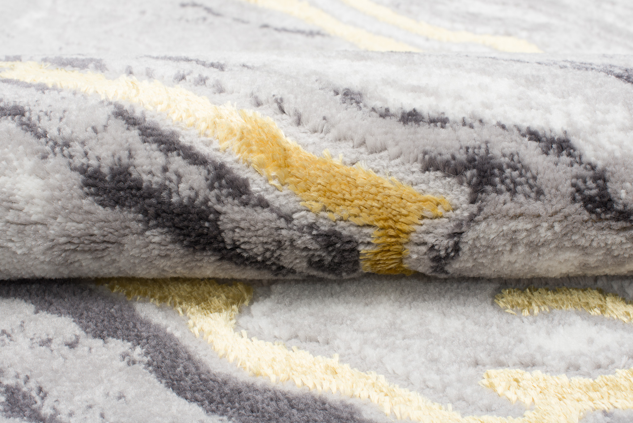 Vloerkleed Shine Grijs Goudkleur Modern 3D-Effect