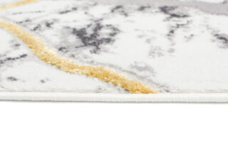 Vloerkleed Shine Grijs Goudkleur Abstract Marmer 3D-Effect
