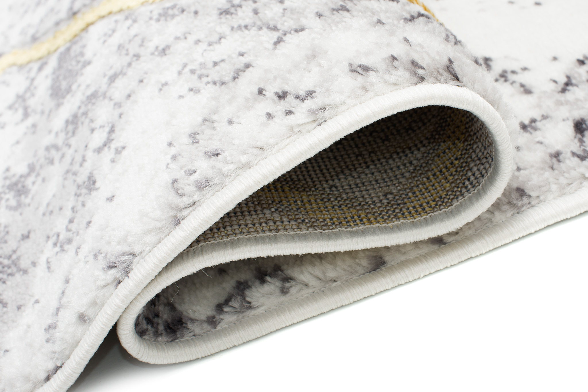 Vloerkleed Shine Geometrisch Grijs Goudkleur Lijnen 3D-Effect