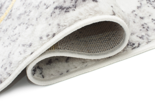 Vloerkleed Shine Grijs Goudkleur Geometrisch Zeshoek 3D-Effect