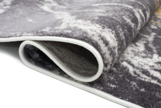 Vloerkleed Shine Grijs Goudkleur Modern Marmer 3D-Effect