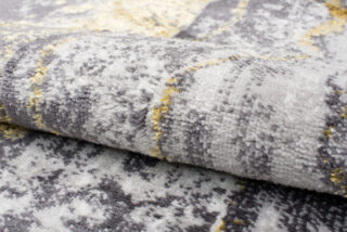 Vloerkleed Shine Grijs Goudkleur Modern Marmer 3D-Effect