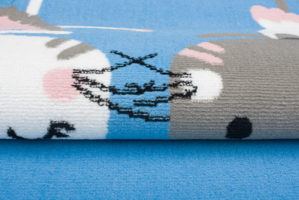 Vloerkleed Jolly Poesjes Hoogwaardig Blauw Woonsfeer