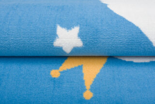 Vloerkleed Jolly Zwaan Sterren Blauw Trendy Woonsfeer