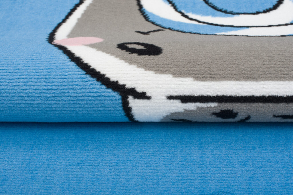 Vloerkleed Jolly Nijlpaard Hoogwaardig Blauw Woonsfeer