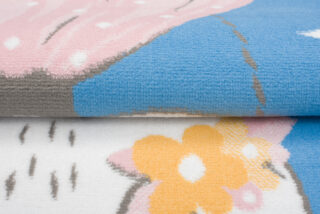 Vloerkleed Jolly Kat Blauw Bloemen Trendy Woonsfeer