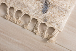 Vloerkleed Versay Fringes Creme Boho Kwastjes Abstract Duurzaam