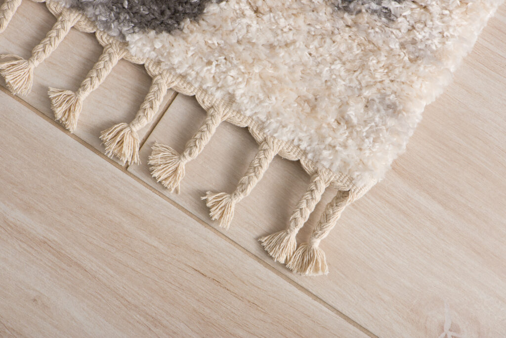 Vloerkleed Versay Fringes Kwastjes Creme Boho Marokkaanse Trellis