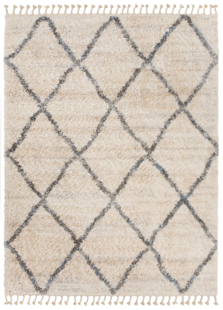 Vloerkleed Versay Fringes Creme Boho Kwastjes Woonsfeer