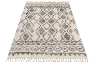 Vloerkleed Versay Fringes Creme Kwastjes Boho Duurzaam