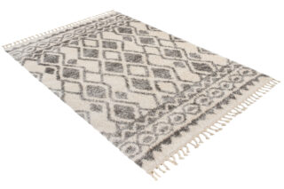 Vloerkleed Versay Fringes Creme Kwastjes Boho Duurzaam