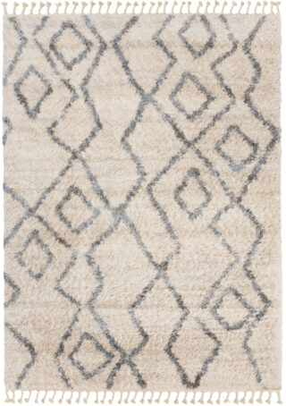 Vloerkleed Versay Fringes Creme Boho Kwastjes Abstract Duurzaam