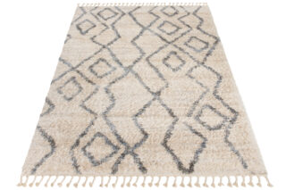 Vloerkleed Versay Fringes Creme Boho Kwastjes Abstract Duurzaam