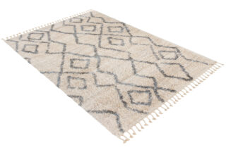 Vloerkleed Versay Fringes Creme Boho Kwastjes Abstract Duurzaam