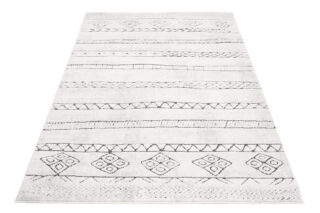 Vloerkleed Lotus Creme Antraciet Abstract Modern Lijnen Interieur