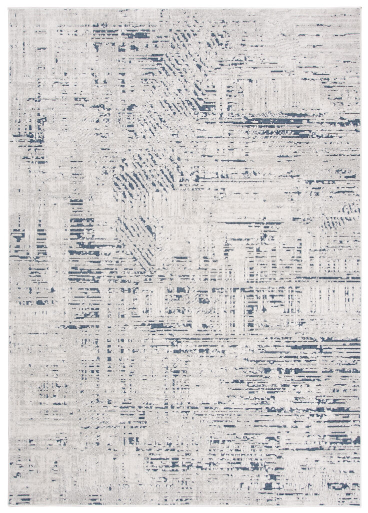 Vloerkleed Lotus Blauw Lichtbeige Design Modern Woonsfeer Sfeervol