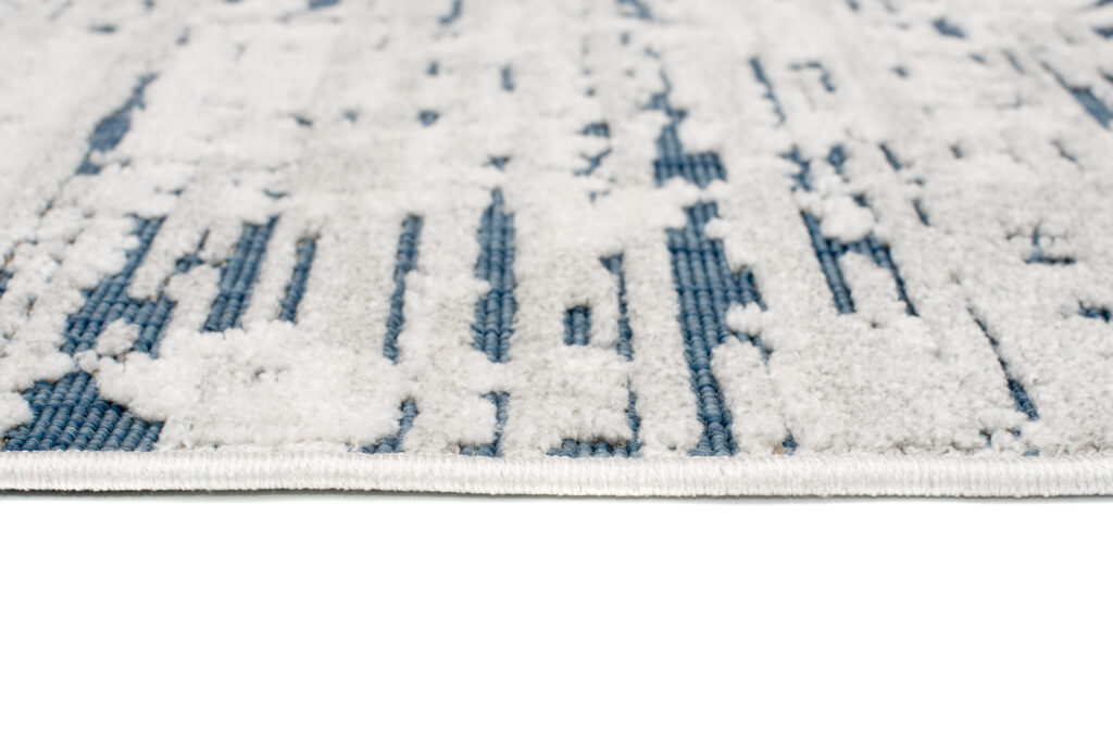 Vloerkleed Lotus Blauw Lichtbeige Design Modern Woonsfeer Sfeervol