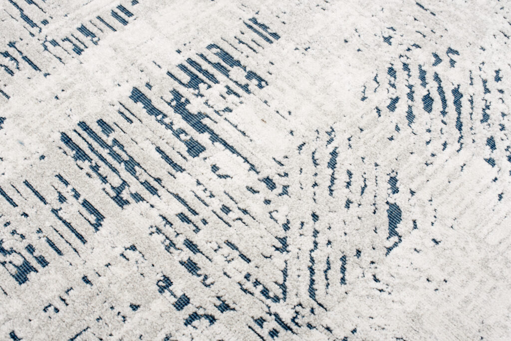 Vloerkleed Lotus Blauw Lichtbeige Design Modern Woonsfeer Sfeervol