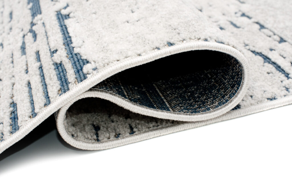 Vloerkleed Lotus Blauw Lichtbeige Design Modern Woonsfeer Sfeervol