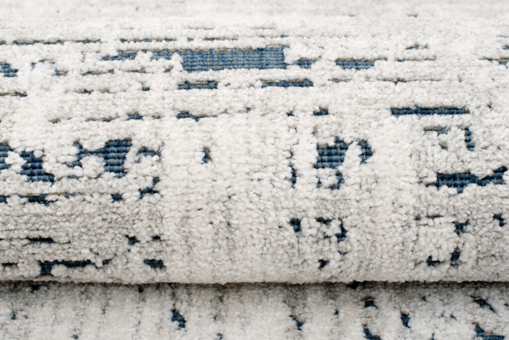 Vloerkleed Lotus Blauw Lichtbeige Design Modern Woonsfeer Sfeervol