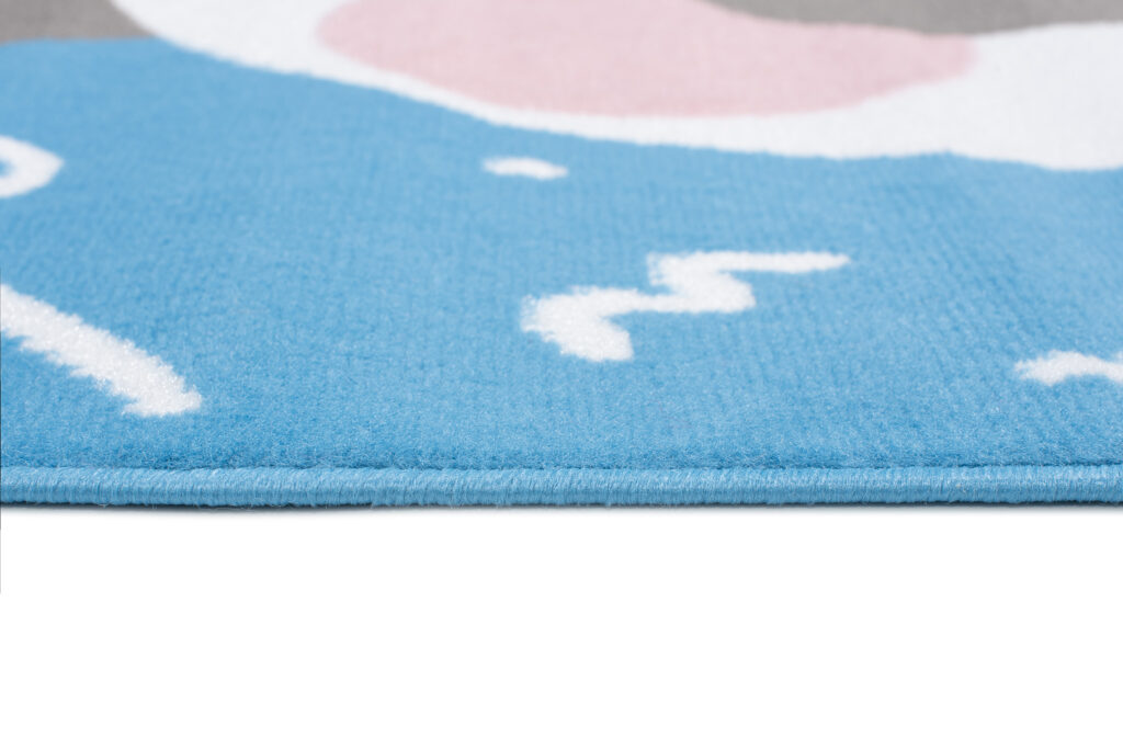 Vloerkleed Jolly Panda Hart Blauw Duurzaam Woonsfeer
