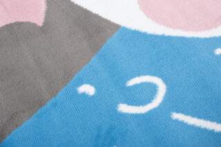 Vloerkleed Jolly Panda Hart Blauw Duurzaam Woonsfeer