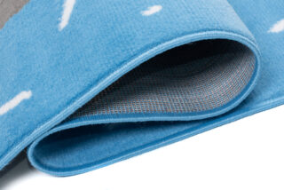 Vloerkleed Jolly Panda Hart Blauw Duurzaam Woonsfeer