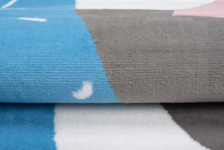Vloerkleed Jolly Panda Hart Blauw Duurzaam Woonsfeer