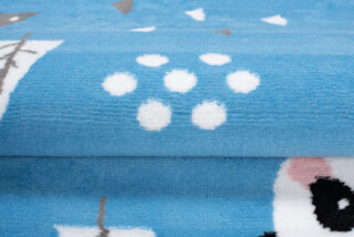 Vloerkleed Jolly Panda's Hoogwaardig Blauw Woonsfeer