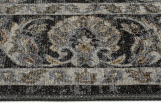 Vloerkleed Ritz Zwart Grijs Gebloemd Ornamenten