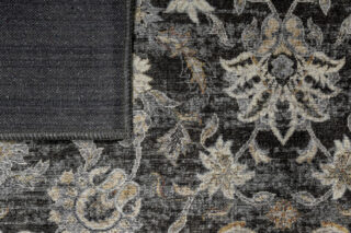 Vloerkleed Ritz Zwart Grijs Gebloemd Ornamenten