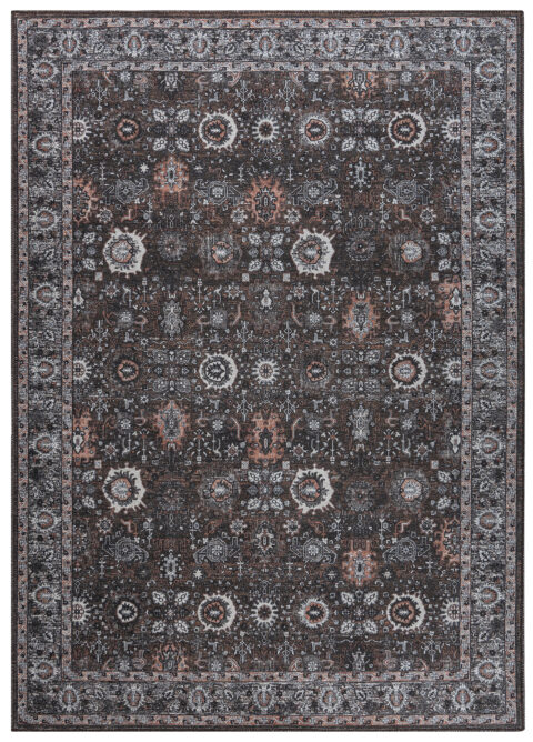 Vloerkleed Ritz Bruin Zwart Ornamenten