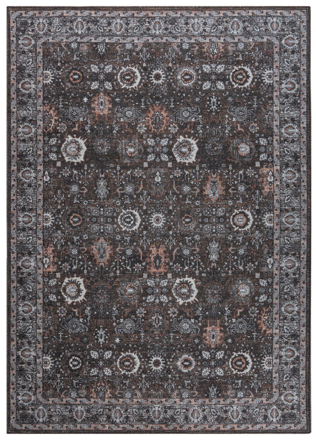 Vloerkleed Ritz Bruin Zwart Ornamenten