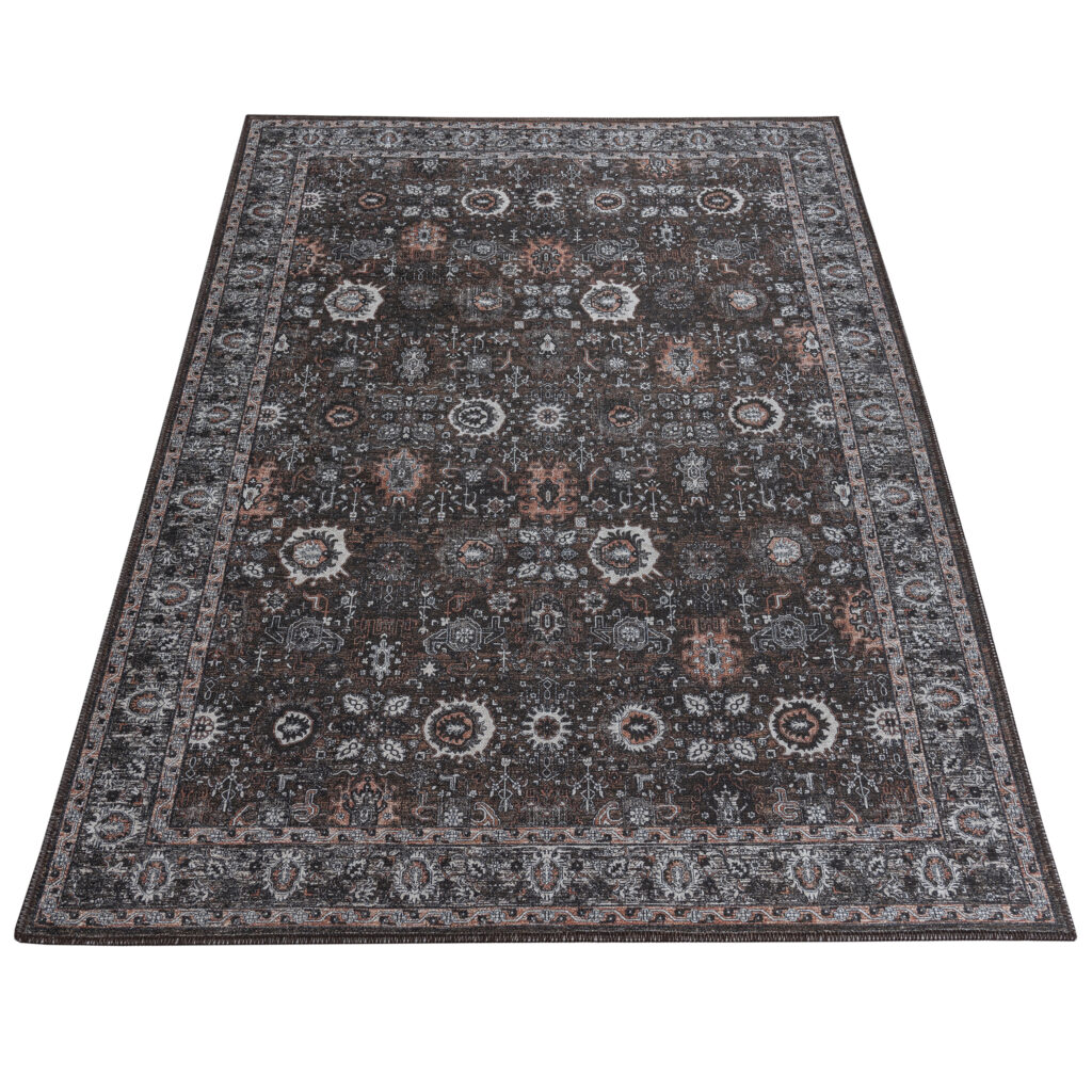 Vloerkleed Ritz Bruin Zwart Ornamenten