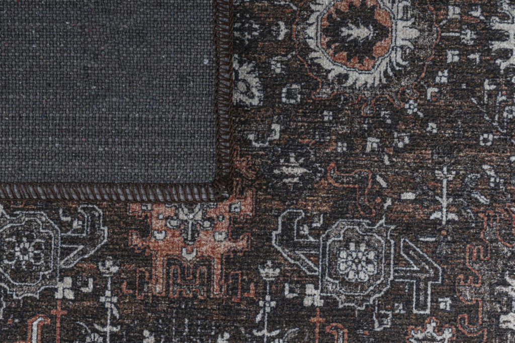 Vloerkleed Ritz Bruin Zwart Ornamenten