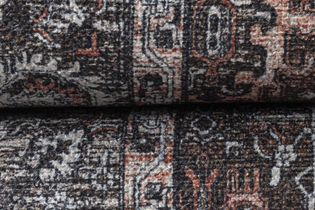 Vloerkleed Ritz Bruin Zwart Ornamenten