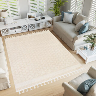 Vloerkleed Outdoor Rio Loop Creme Ethno