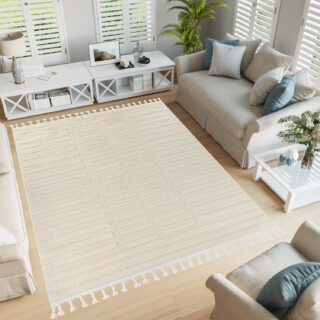 Vloerkleed Outdoor Rio Loop Creme Strepen