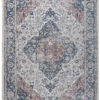 Vloerkleed Ritz Blauw Creme Vintage Rozet