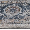 Vloerkleed Ritz Blauw Creme Vintage Rozet