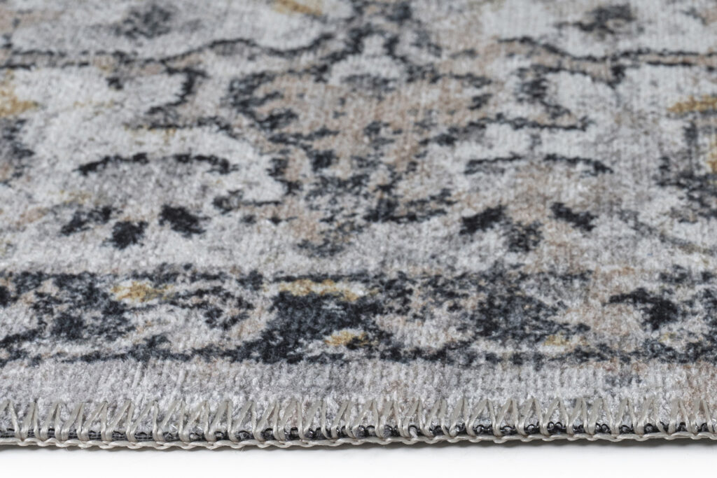 Vloerkleed Ritz Grijs Beige Vintage Rozet