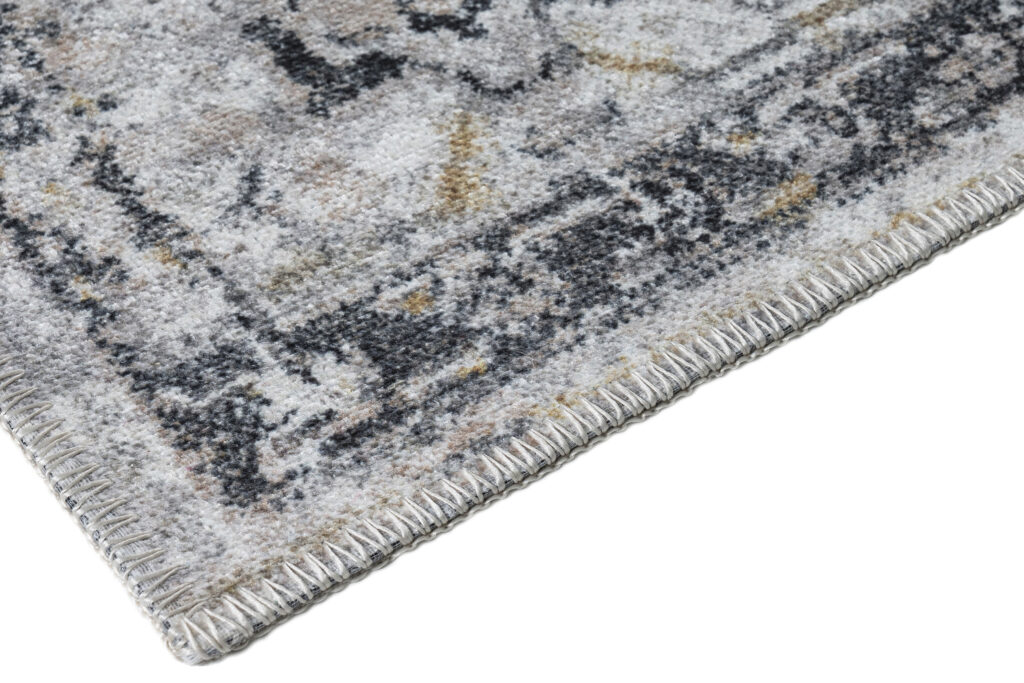 Vloerkleed Ritz Grijs Beige Vintage Rozet