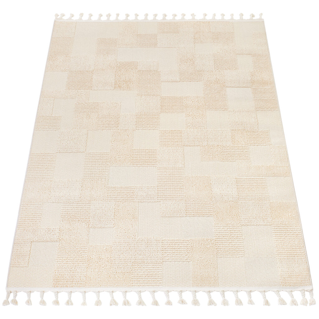 Vloerkleed Outdoor Rio Loop Creme Dambord