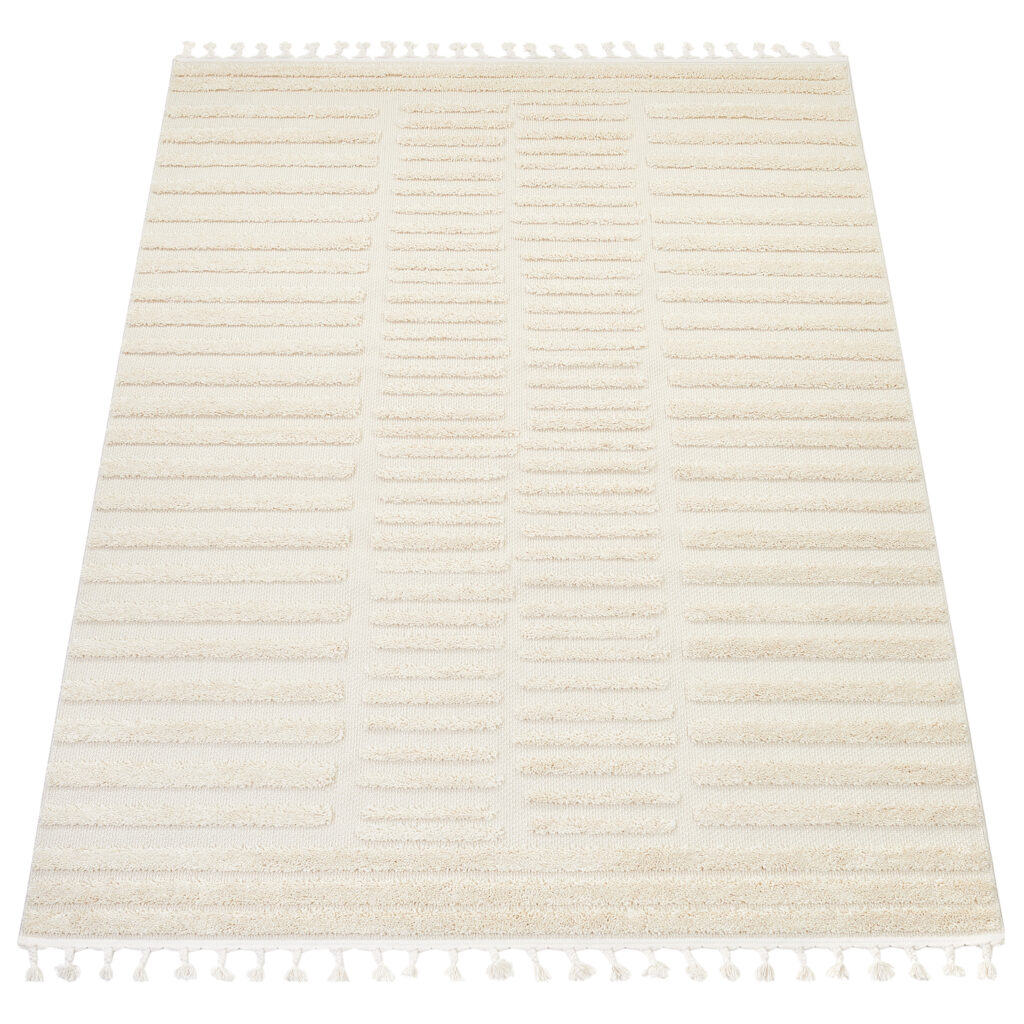 Vloerkleed Outdoor Rio Loop Licht Creme Strepen