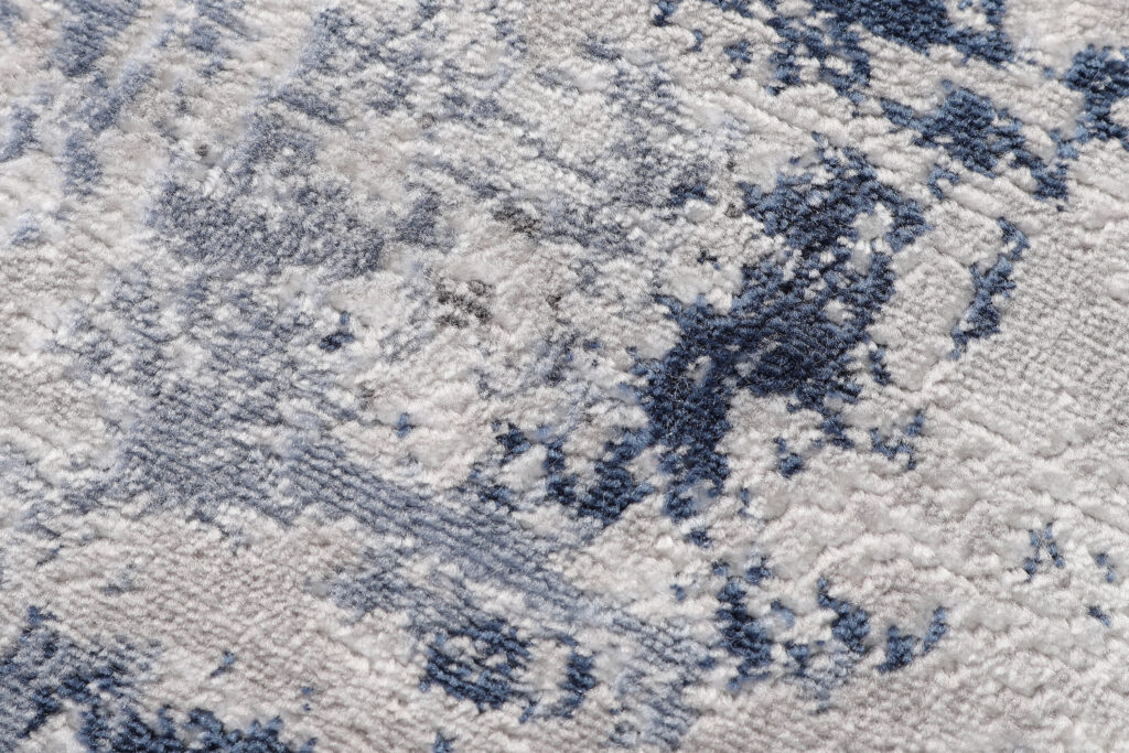 Vloerkleed Sky Rond Grijs Blauw Abstract Gewreven