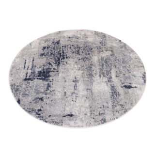 Vloerkleed Sky Rond Grijs Blauw Abstract Gewreven